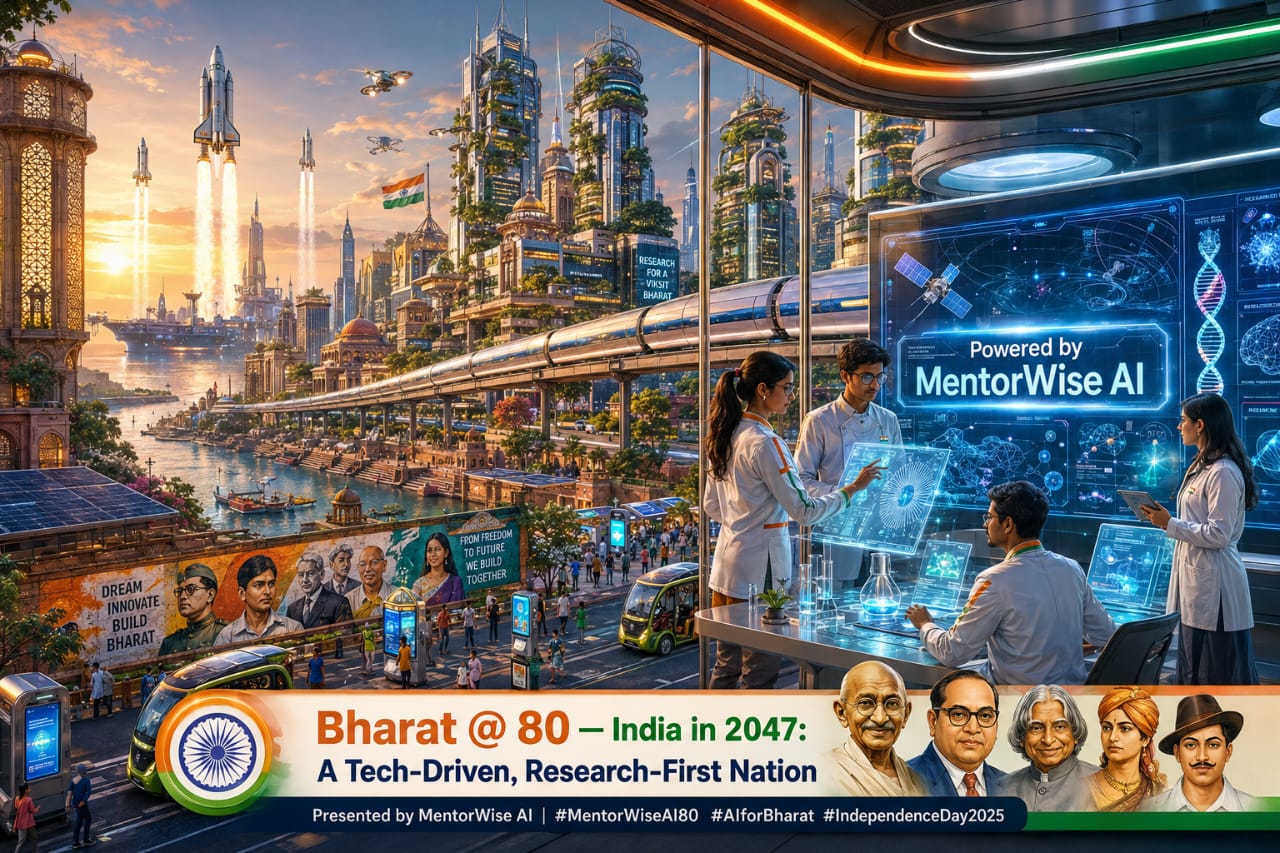 Challenge 3 — Prompt-to-Image: India in 2047 entry by Aseena J — Bharat @ 80 challenge
