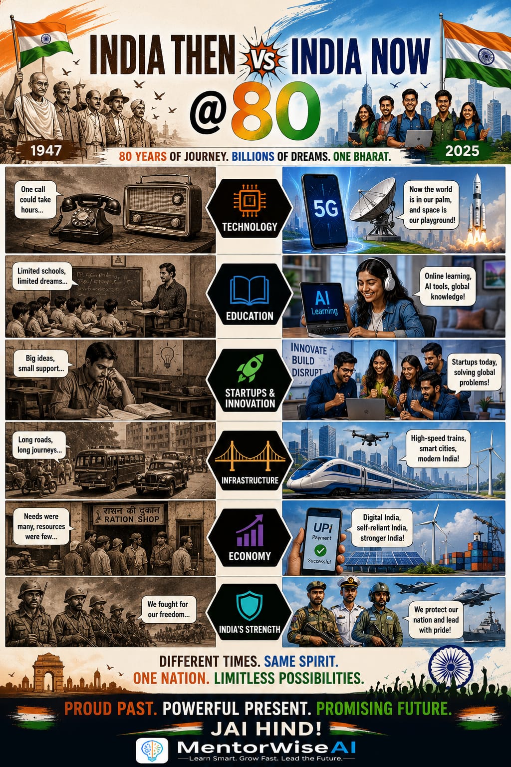 Challenge 2 — AI Meme entry by Geerthana L — Bharat @ 80 challenge